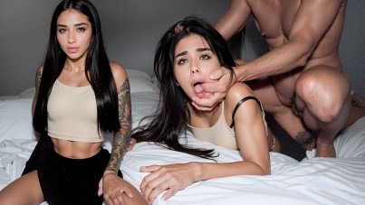 Magic Under Her Skirt: Tattooed Brunette with Small Tits Takes Huge Dick to Hairy Cumshot