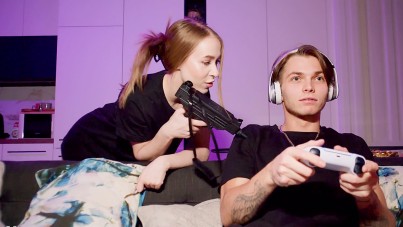 Redheaded Russian Nymph Nata Ocean Begs for a Cumshot on Her Shaved Pussy