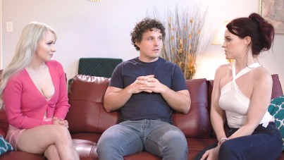 Blonde and Brunette Threesome: Anal and Cumshot Extravaganza