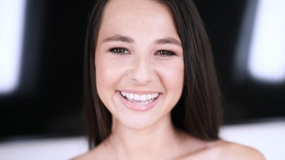 Teen Brunette's Blowjob Adventure at the Juice Shop