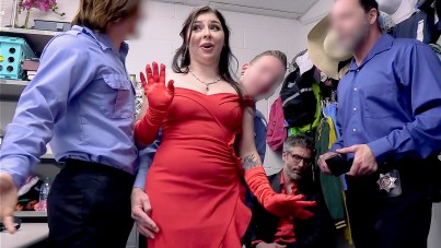 Brunette Keira Croft's Hairy Gangbang and Intense Cavity Search