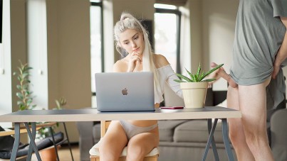 Amateur Blonde Teen Eva Elfie's Big Tits and Creampie Adventure