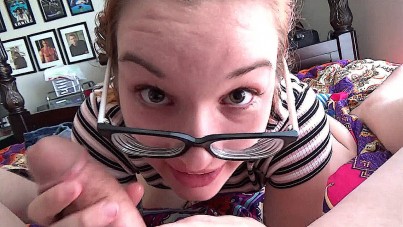Teen POV: Hairy Redhead Opal Essex Gets Fingered and Blows Like a Pro