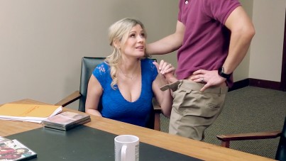 Busty Blonde MILF Ellie Tay Gets a Cumshot Surprise at School