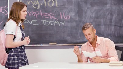 Innocent Teen Begs for Her First Cumshot in Uniform