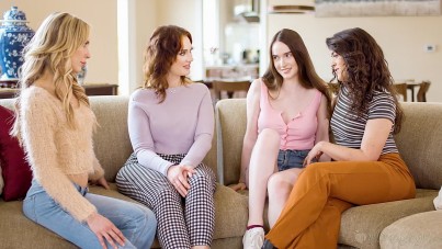 Lesbian Group Fun: Aiden, Victoria, Hazel, and Siri's Sensual Encounter