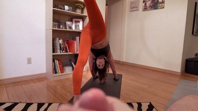 Stepmom's Yoga Session Turns Into a Steamy Handjob and Blowjob