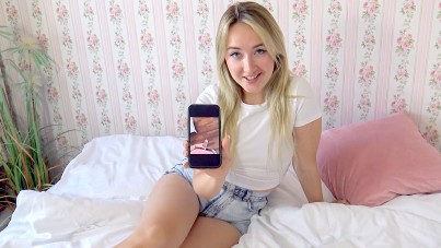 Blonde Teen Ann-Joy's Fetish Cumshot Challenge: Give Me This Cock, Or Else...