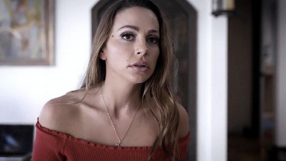 Busty Brunette Abigail Mac's Sensual Blowjob and Cumshot Finale