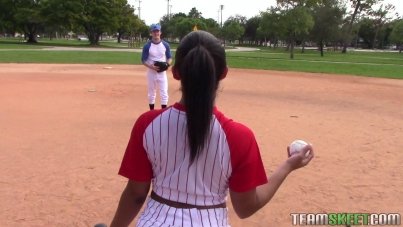 Busty Brunette Babe's Outdoor Workout Turns Naughty