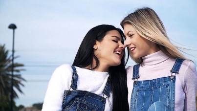 Blonde and Brunette Best Friends Explore Each Other's Desires