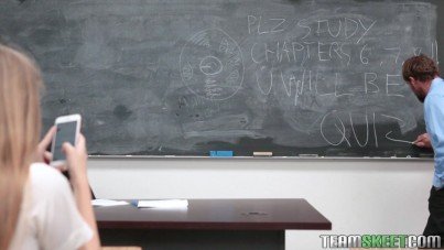 Brunette Teen Alyce Anderson's Classroom Seduction in Uniform