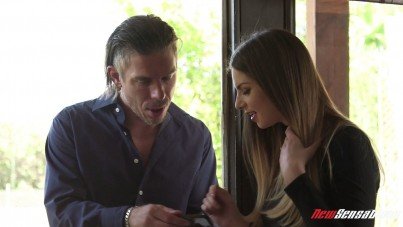 Open Relationship Adventure: Stella Cox's Big Tits and Skilled Blowjob in Stockings