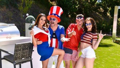 Crazy Family Holiday: Teen and MILF Outdoor Threesome with Big Tits and Hairy Pussy Action