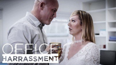Busty Blonde Brett Rossi's Deepthroat Office Encounter