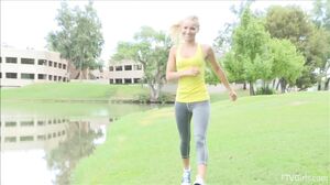 Petite Blonde Staci Carr's Outdoor Solo Adventure: Fingering and Masturbation in Public