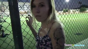 Teen Temptations: Alyce and Jasmin's Sultry Swallow Session