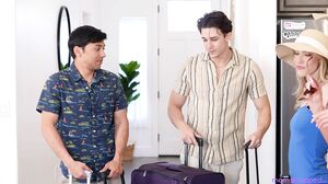 Stepmom's Naughty Vacation Surprise: A Hardcore Threesome