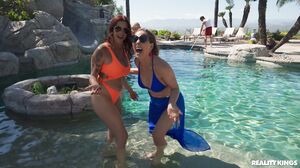 Cougars Pounce On The Unsuspecting Pool Boy In A Wild Threesome's Cam show and profile