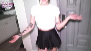 Neighbor's Surprise: Short-Haired Teen Takes It Hard in POV