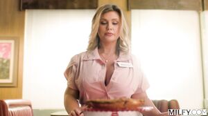 Busty Blonde MILF's Big Ass Can't Resist Young Stud's BBC