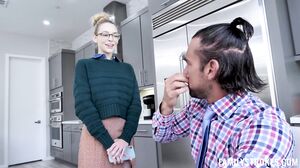 Blonde Bombshell Lily Larimar's Hardcore Housewarming Blowjob