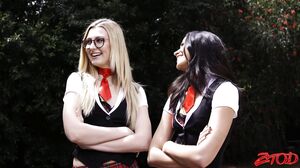 After School Threesome Delight With Blonde Bombshells's Cam show and profile