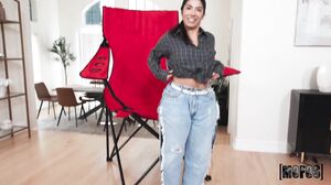 Curvy Indian MILF's Big Ass Takes the Chair Challenge