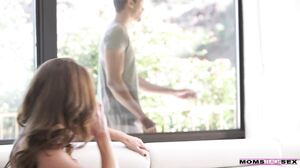 MILF Threesome: Experienced Moms Share and Teach with a Sizzling Blowjob Session