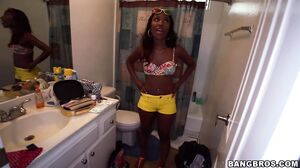 Tiny Ebony Babe's Intense Encounter with Shane Diesel's Monster Cock