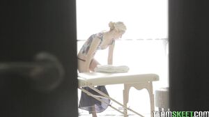 Sensual Teen Massage Turns Into Steamy Blowjob Session