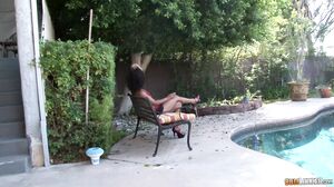 Ebony Street Suck-Off: Misty Swallows Cum on an Empty Morning