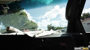 Petite Juniper Ren Takes a Wild Outdoor Ride on BangBus