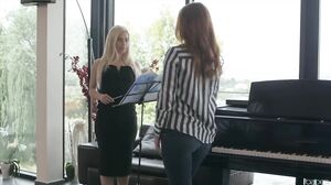 Blonde Beauties Hitting All the Right Notes with Intense Blowjobs