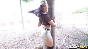 Katrina's Massive Latina Tits and Ass in Steamy Outdoor Deepthroat Action