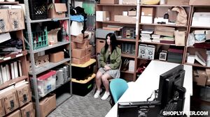 Petite Brunette Caught Shoplifting Sucks Her Way Out of Trouble