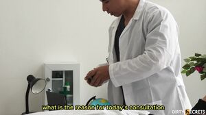 Teen Brunette Sneaks a Hardcore Fuck with Hubby's Doctor and Gets Caught!