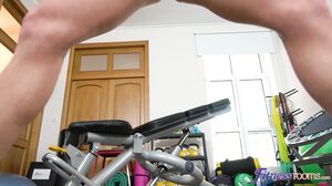 Fit Blonde Babe Squirts Wildly on Gym Stalker After Intense Blowjob
