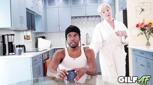 Busty DD White GILF Takes Massive Black Cock in Intense POV Blowjob and Cumshot
