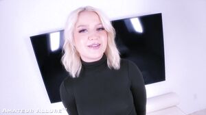 Busty Blonde Texan Amateur Craves Swallowing Huge Cum Loads in Hot POV Blowjob