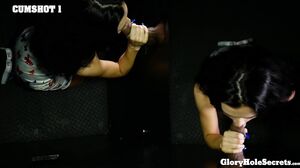 Rose Winters' Explosive First Gloryhole POV Adventure with 9 Massive Cumshots