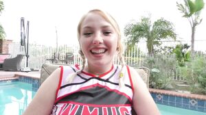 Cross-Eyed Blonde Cheerleader Craves Cuckold's Massive Cock Ride