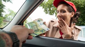 Shy Waitress Craves More Than Just Tips in Public POV