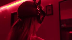 Gothic Latex Whore's Intense Asshole Exploration with Toys