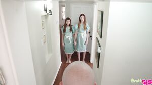 Redhead Stepsisters Seduce with Sloppy Blowjobs and Hardcore Threesome