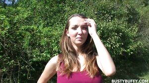 Busty Lucie Wild's Wild Outdoor POV Blowjob Adventure