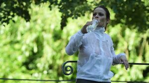 Naughty Girl Flashes Her Assets in Thrilling Outdoor Public Adventure