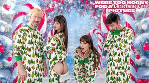 Stepmom and Teen Get Too Horny for Christmas Card Magic