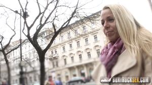 Blonde Bombshell Christen Courtney Face-Fucked in Risky Public Spot