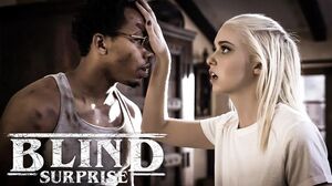 Blonde Chloe's Blind Interracial Fantasy Surprise